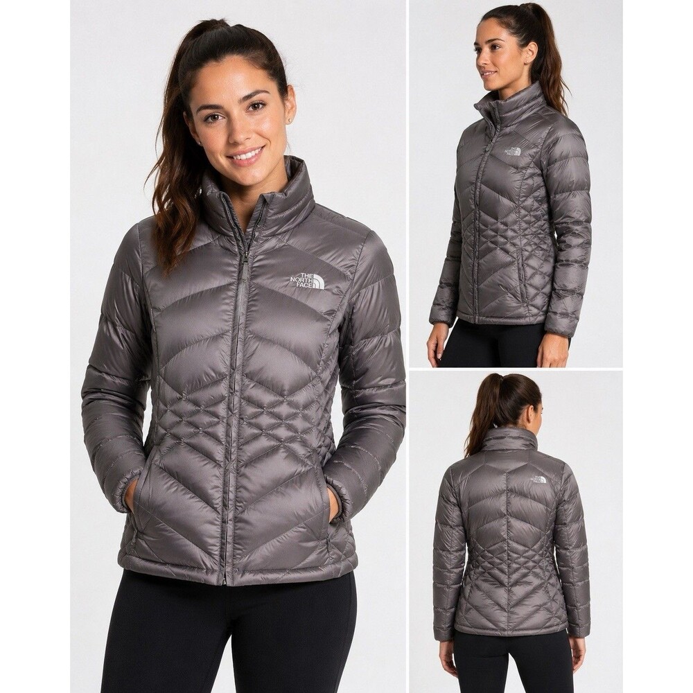 The North Face Aconcagua Gun Metal Gray 550 Down Fill Puffer Jacket Size Medium